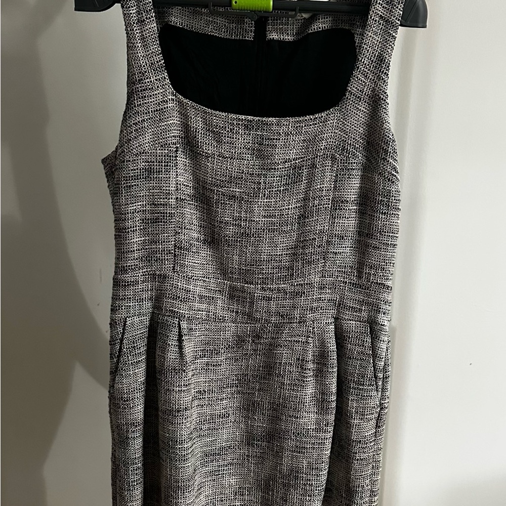 Banana Republic Black and White Patterned Midi Dress